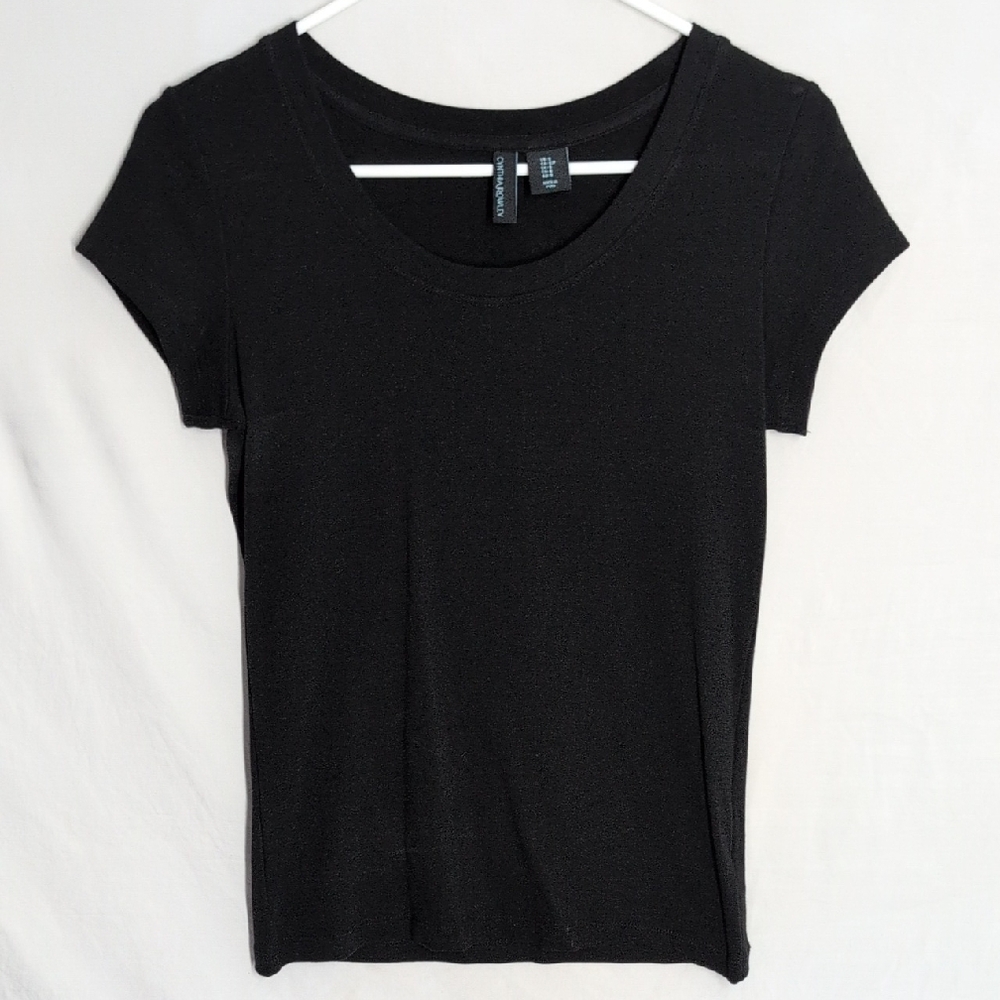 Cynthia Rowley Black Short Sleeve Tee